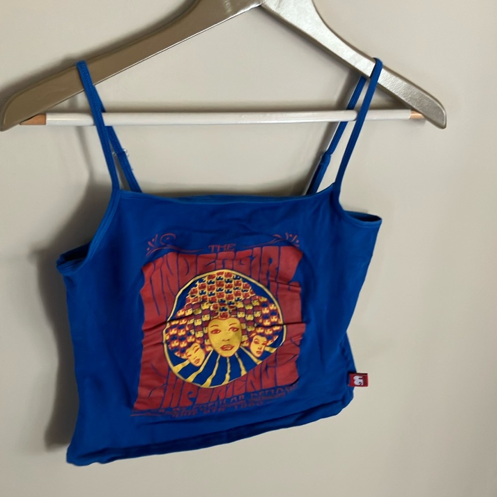 Undergirl Blue Graphic Crop Top